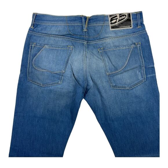 New Diesel Pokus Men US 33 Denim Jeans Slim Fit Sticker Cotton Casual MSRP $199 - Picture 7 of 12